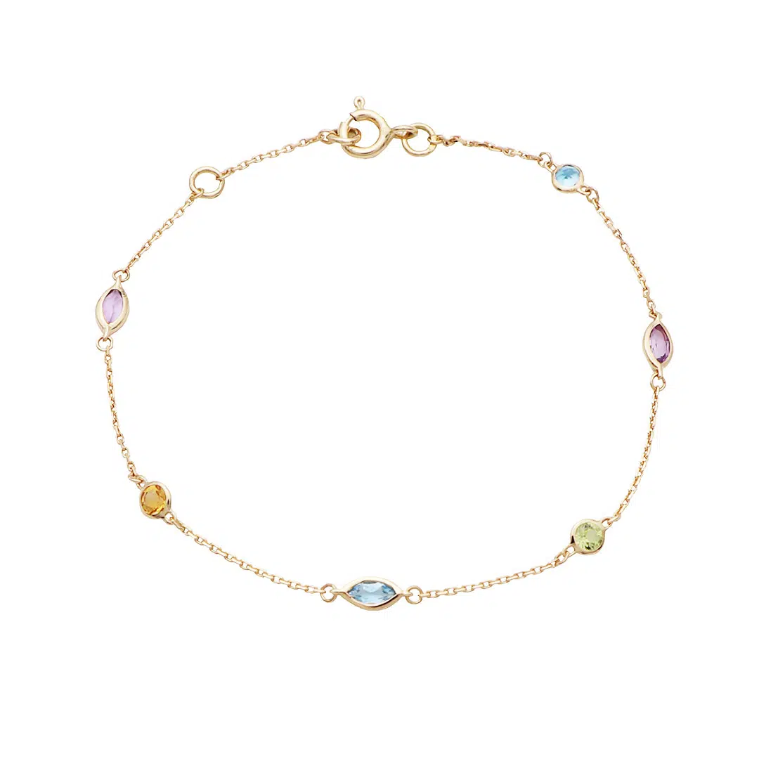 Bracelet Arc en Ciel – Topaze Améthyste Citrine Péridot – Image 2